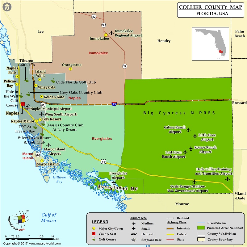 Collier County Florida Map