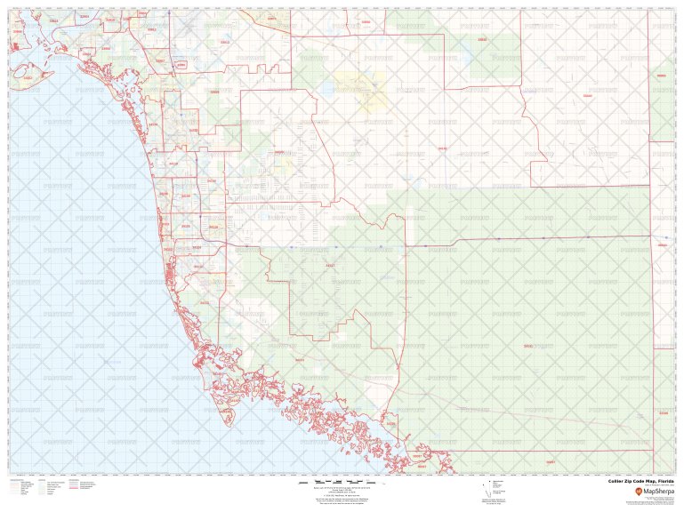 Collier Zip Code Map, Florida | Collier County Zip Codes