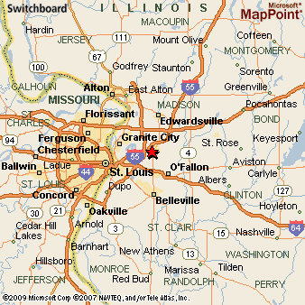 Where is Collinsville, Illinois? see area map & more