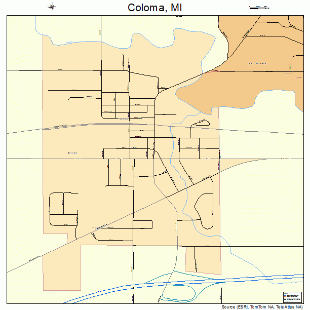 Coloma Michigan Street Map 2617320