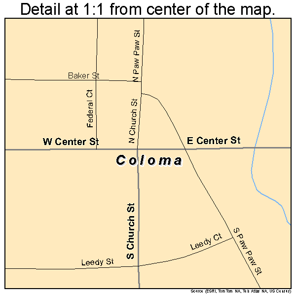 Coloma Michigan Street Map 2617320