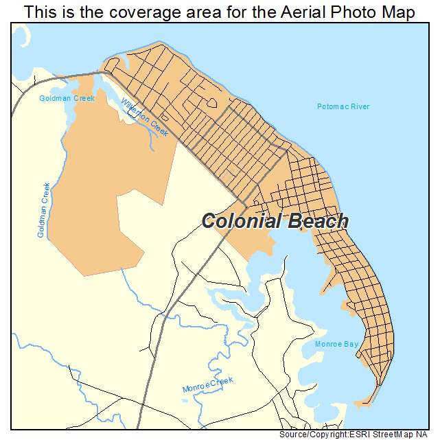 Aerial View of Colonial Beach