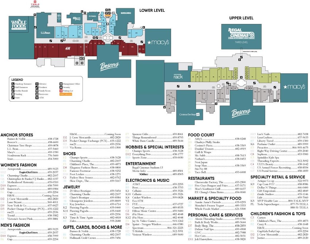 Shopping Map of Colonie Center
