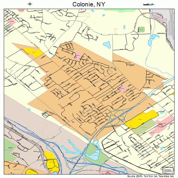 Colonie New York Street Map 3617332 Alternate View