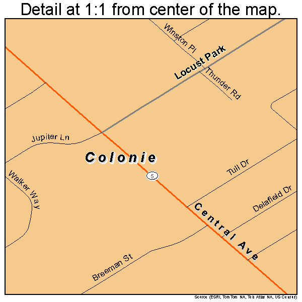 Map Of Colonie Ny