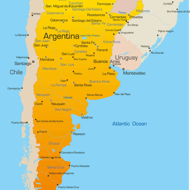 Map Of Chile And Argentina