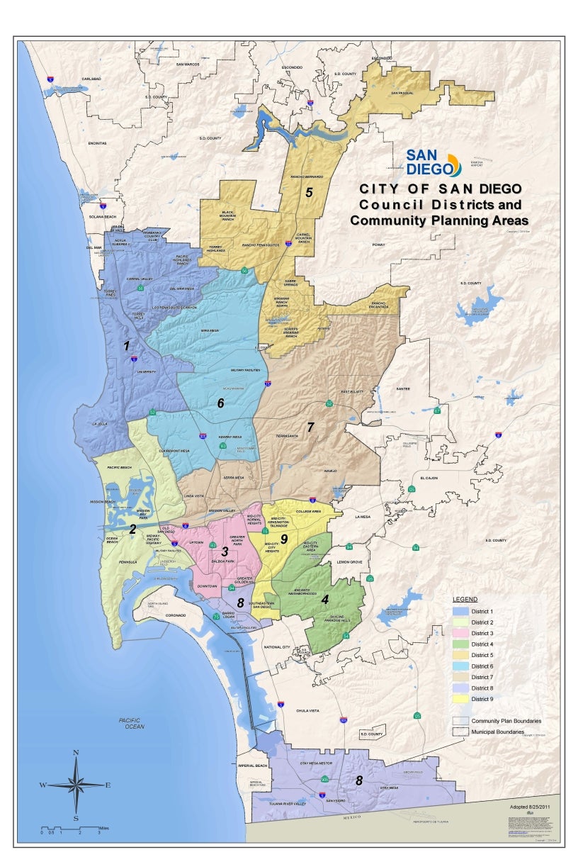 Geographic Information Map of San Diego
