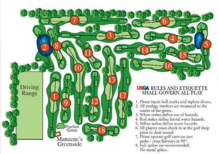 Map Of Golf Courses Near Me