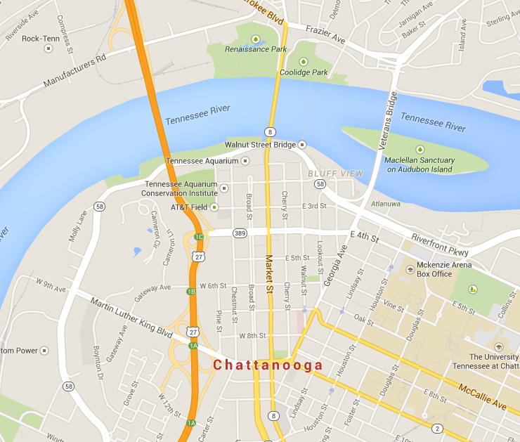 Chattanooga Downtown Hotels Map - Whacking Webzine Bildergallerie