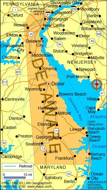 Map Of Beaches In Delaware | Beach Map