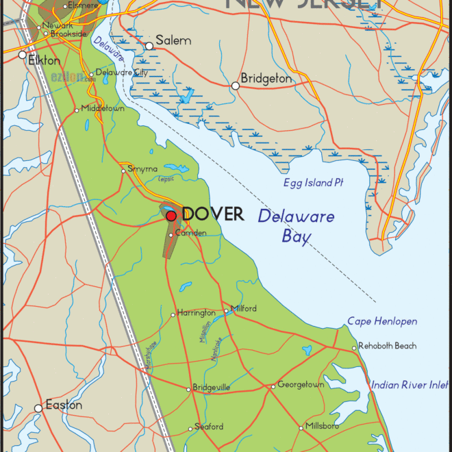 Map Of Coastal Delaware
