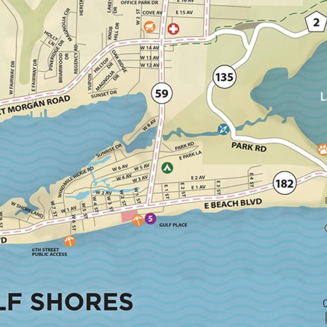 Map Of Gulf Shores Orange Beach Alabama