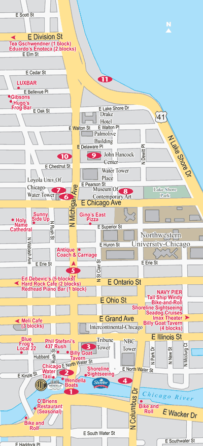 Magnificent Mile Chicago Map Neighborhoods