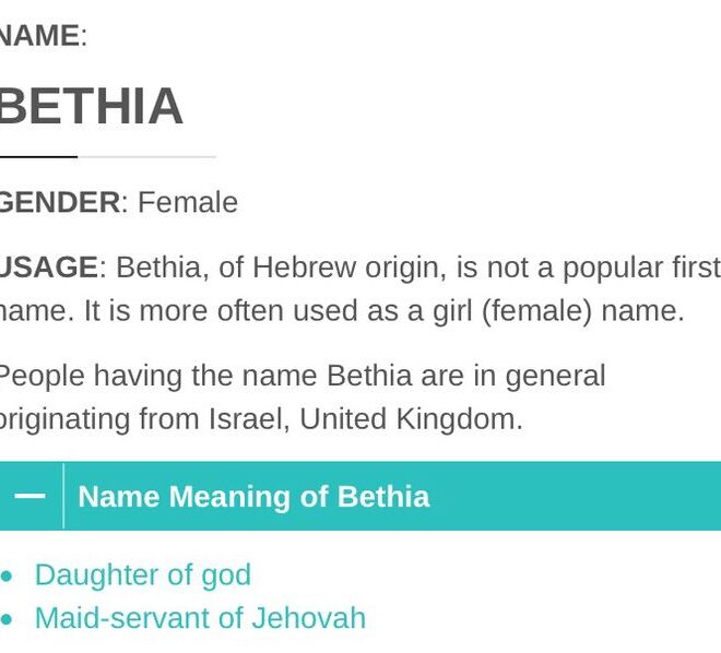 What Does Make Me A Bethany Mean