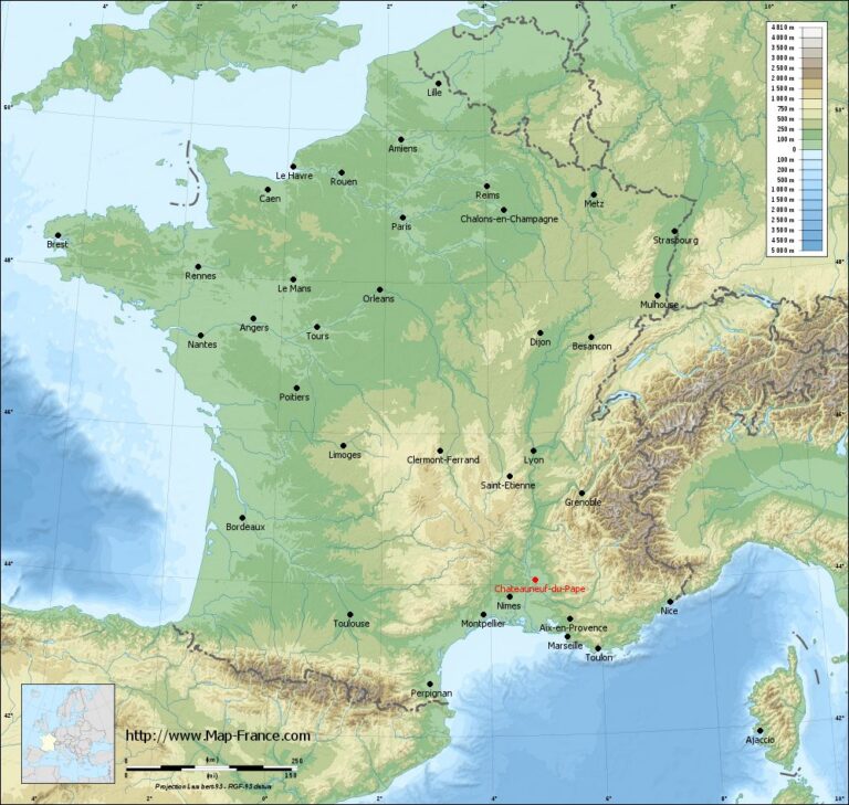 Map Of Chateauneuf Du Pape