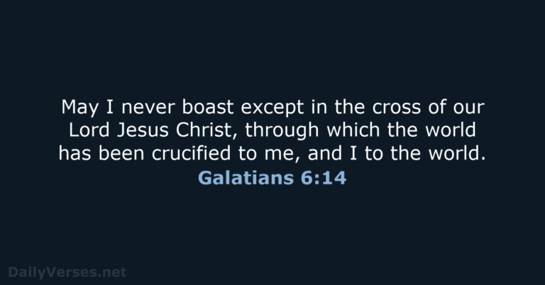 What Does Galatians 6 14 Mean