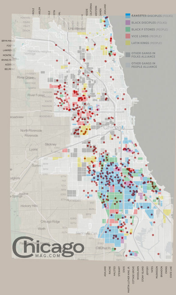 Chicago Gang Territory Map