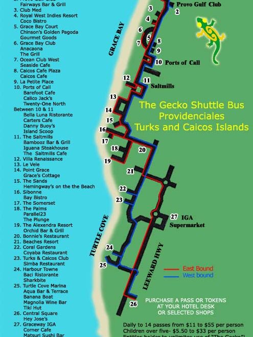 Map Of Grace Bay Hotels