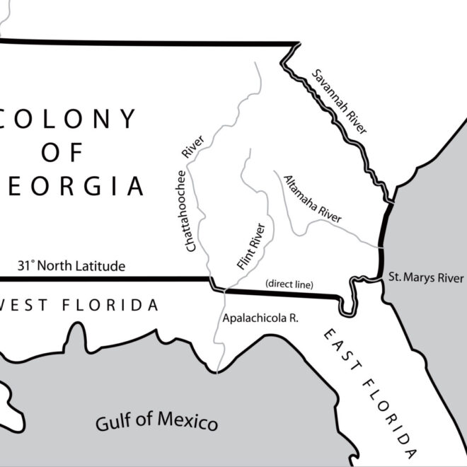 Map Of Colonial Georgia