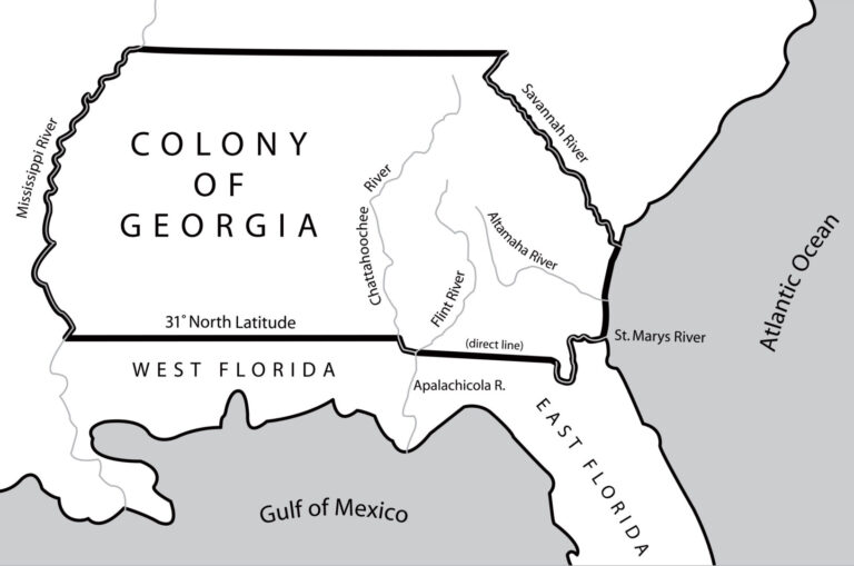Map Of Colonial Georgia