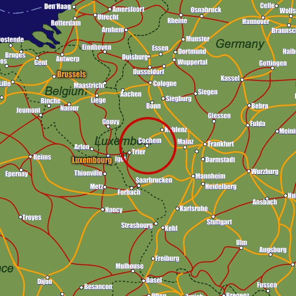 Cochem Germany rail map