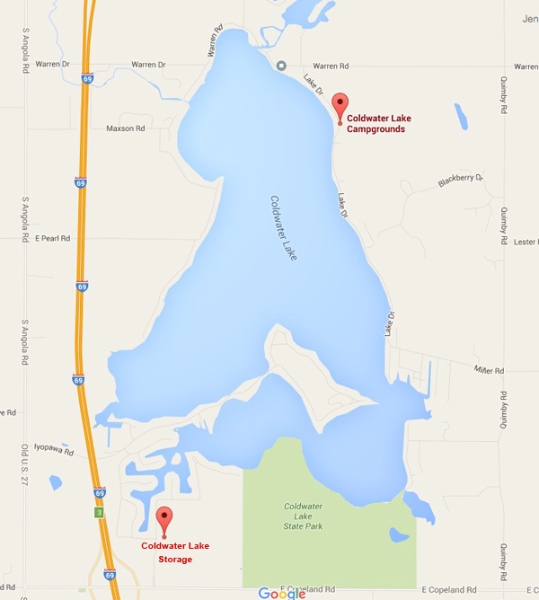 Coldwater Lake Michigan Map