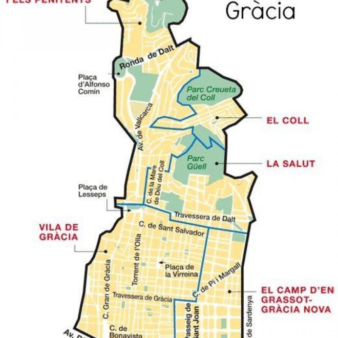 Map Of Gracia Barcelona