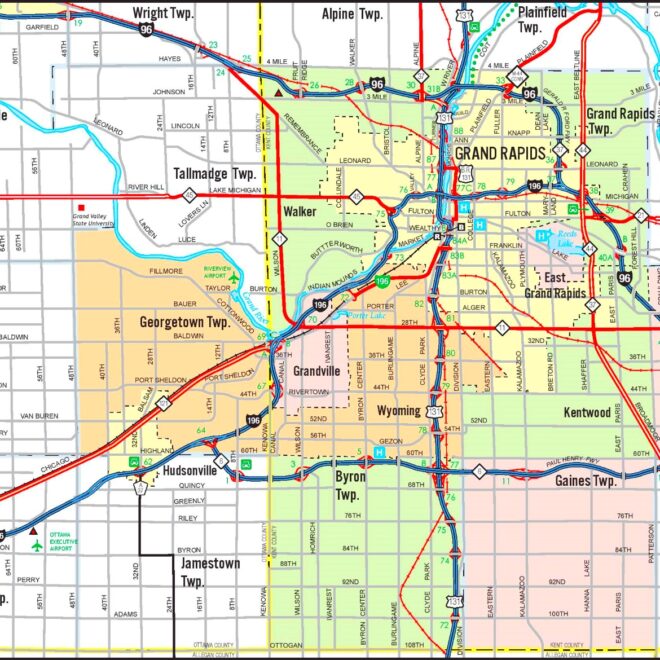 Map Of Grand Rapids Michigan