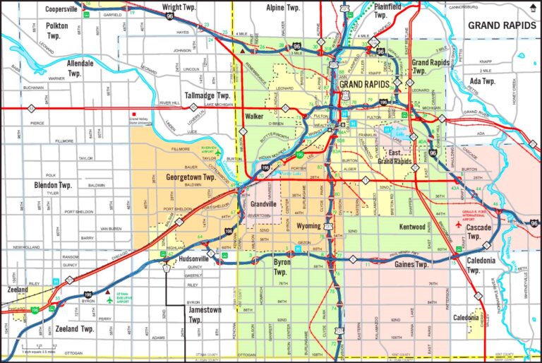 Map Of Grand Rapids Michigan