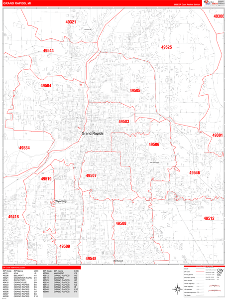 Map of Grand Rapids MI Zip Code 49503