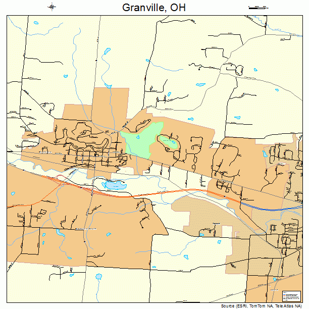 Granville Ohio Street Map