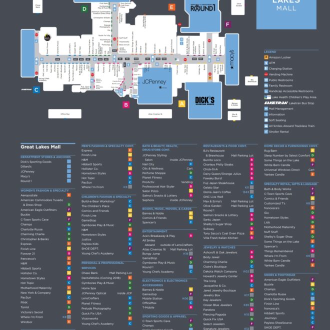 Map Of Great Lakes Mall