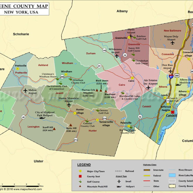 Map Of Greene County Ny