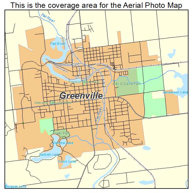 Aerial Photography Map of Greenville, MI Michigan