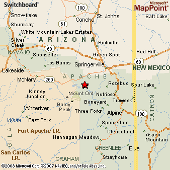 Greer Arizona Map