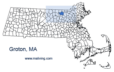 Map of Groton, Massachusetts