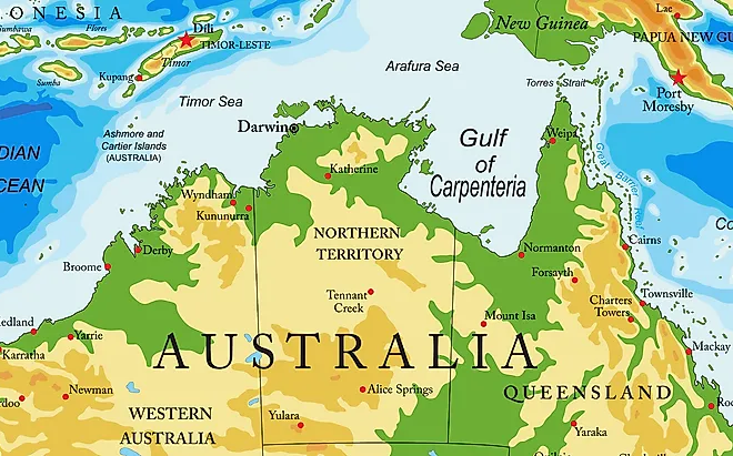 Map Of Gulf Of Carpentaria