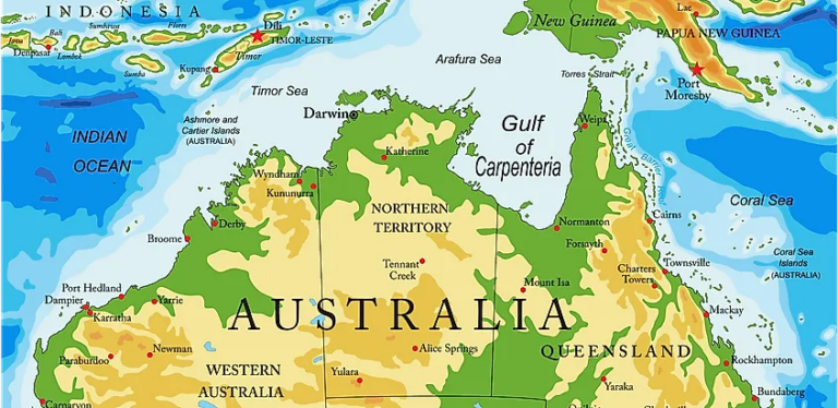 Map Of Gulf Of Carpentaria