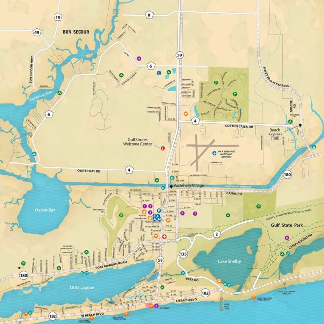 Map Of Gulf Shores Alabama And Florida