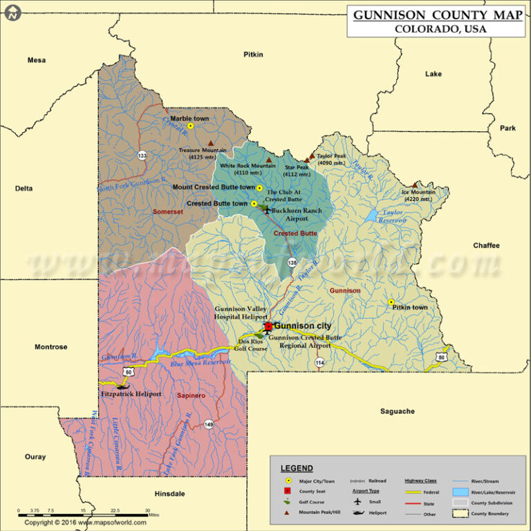 Map Of Gunnison Co