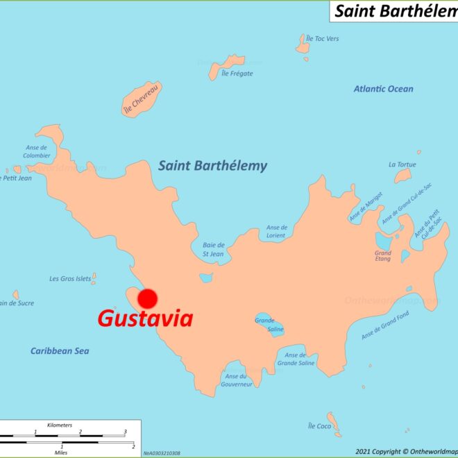 Map Of Gustavia