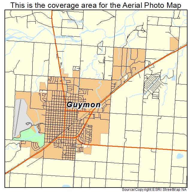 Aerial Photography Map of Guymon, OK Oklahoma