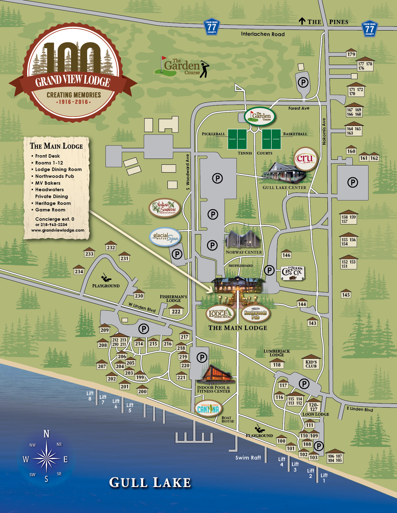 Map of Grandview Lodge