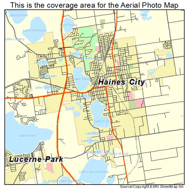 Aerial Photography Map of Haines City, FL Florida