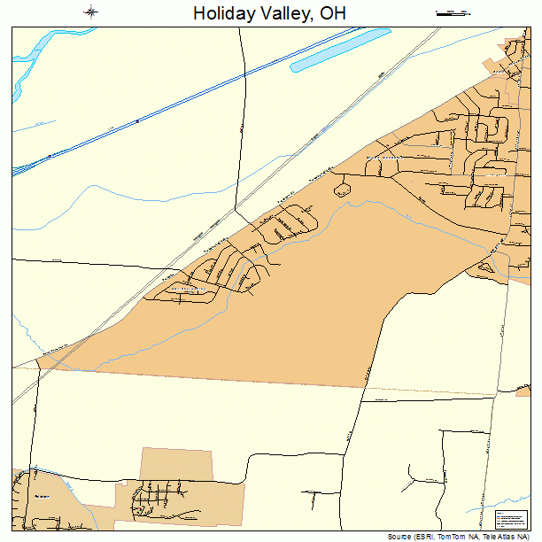 Holiday Valley Ohio Street Map 3935868