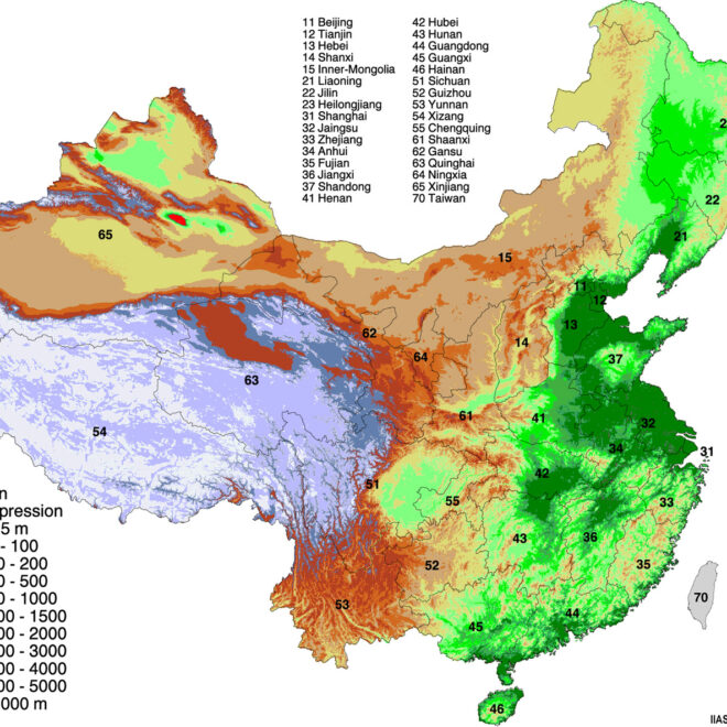 Map Of China Elevation