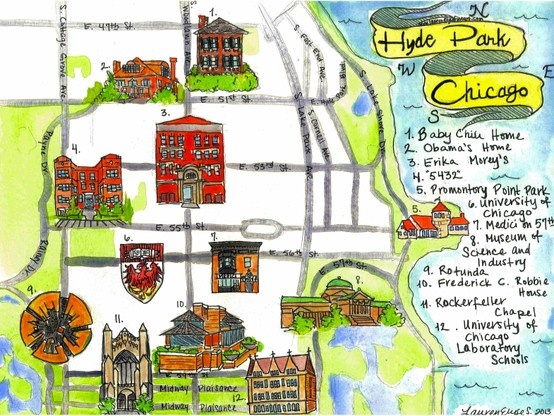 Illustrated Map of Hyde Park