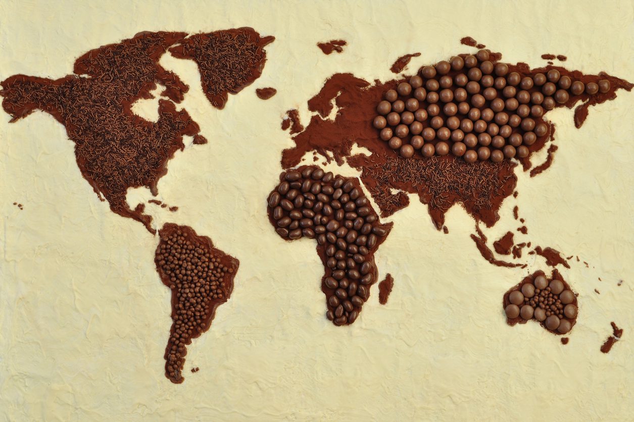 Chocolate World Map