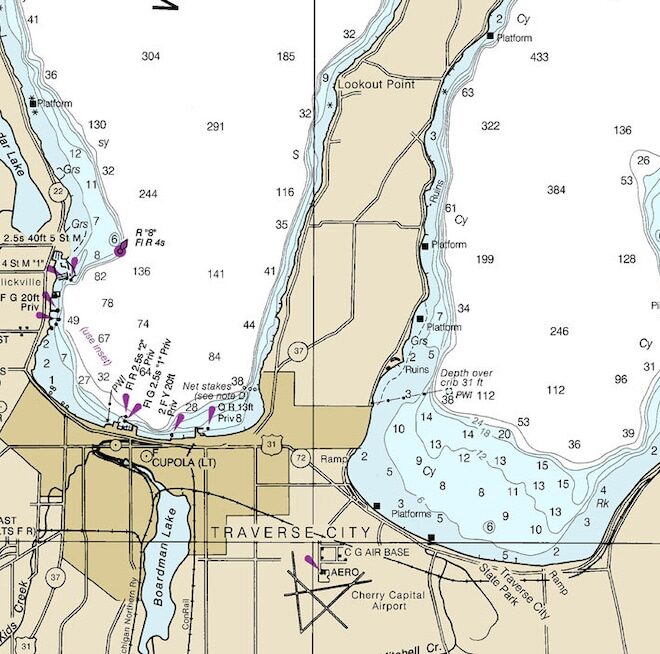 Map Of Grand Traverse Bay