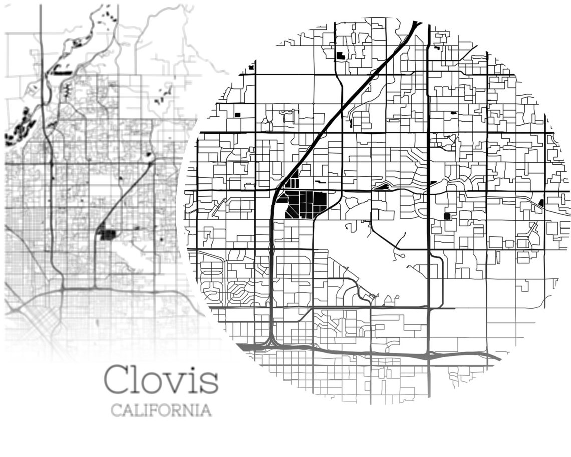 Clovis Map INSTANT DOWNLOAD